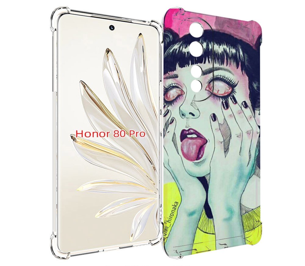 

Чехол MyPads девушка без зрачков для Honor 80 Pro, Прозрачный, Tocco