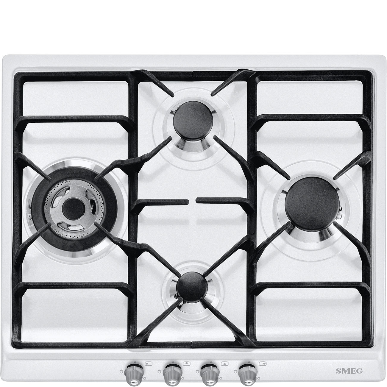 

Встраиваемая варочная панель газовая Smeg SR764BS1 белый, SR764BS1