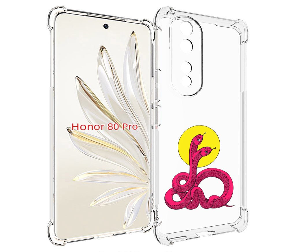 

Чехол MyPads двухголовая-змея для Honor 80 Pro, Прозрачный, Tocco