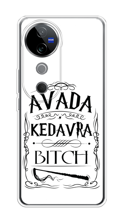 

Чехол на Vivo V40 "Avada kedavra bitch", Белый;серый;черный, 2611450-1