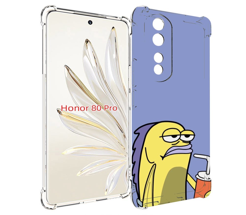 

Чехол MyPads грусная-рыба-из-спанч-боба для Honor 80 Pro, Прозрачный, Tocco