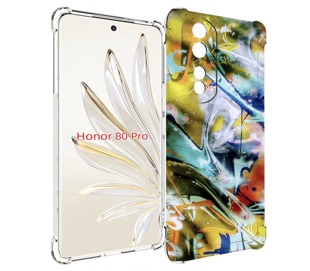 

Чехол MyPads граффити-хаос для Honor 80 Pro, Прозрачный, Tocco