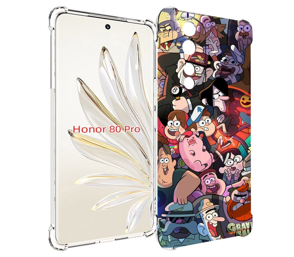 

Чехол MyPads гравити-фолз для Honor 80 Pro, Прозрачный, Tocco