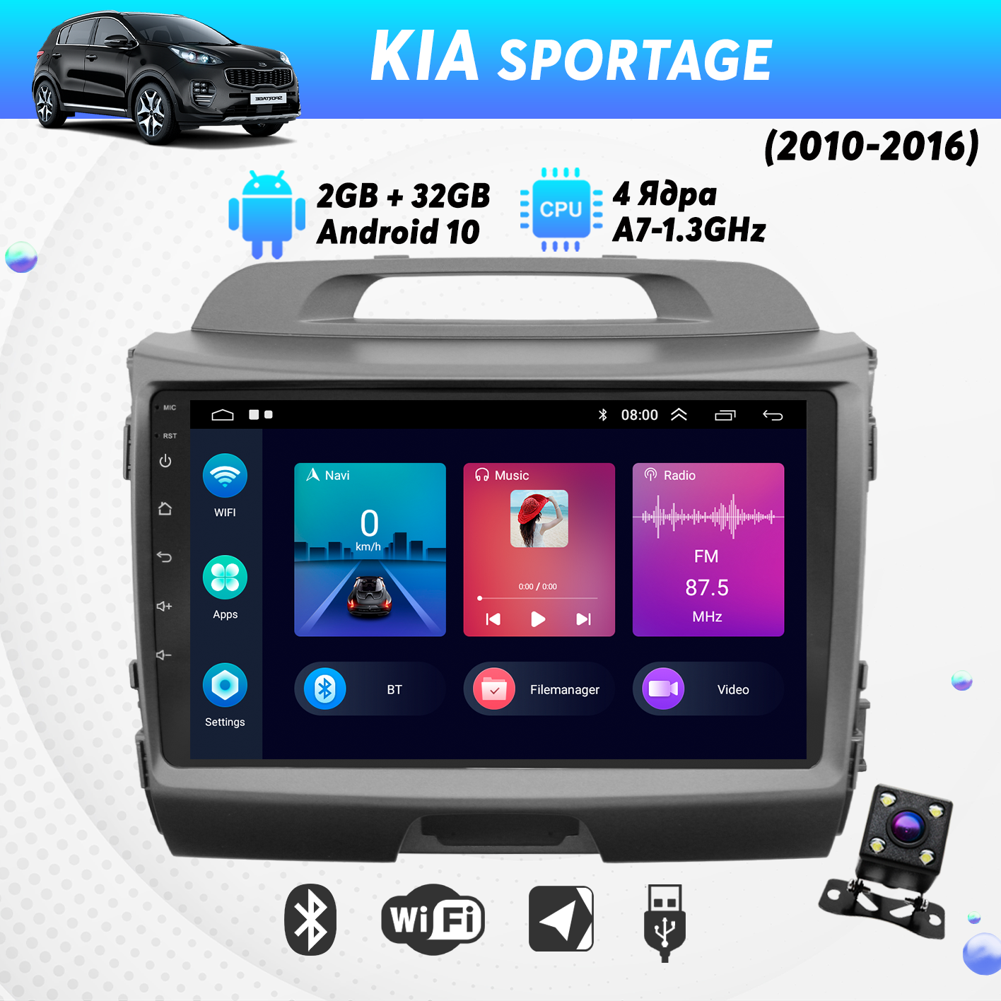 Штатная магнитола Dolmax для KIA 9 CarPlay Wi-Fi GPS камера 2200000₽