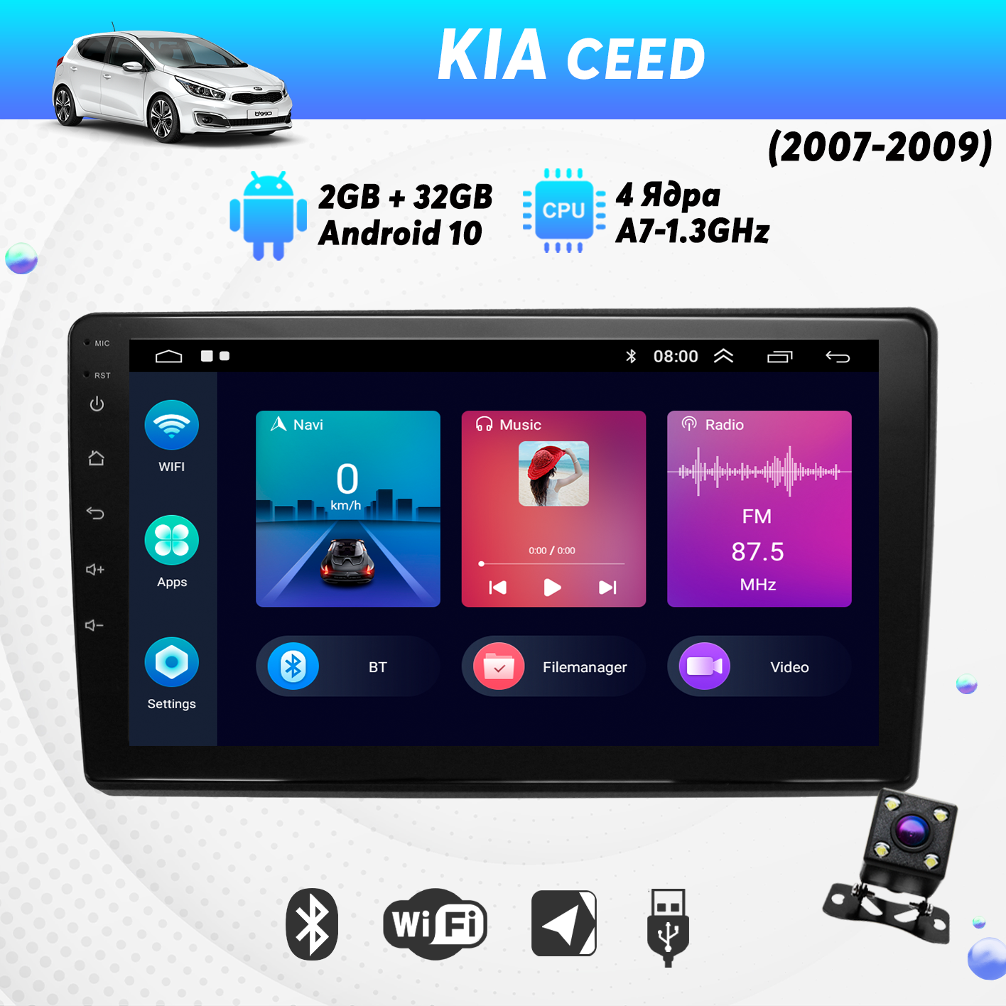Штатная магнитола Dolmax для KIA 9 CarPlay Wi-Fi GPS камера 2200000₽