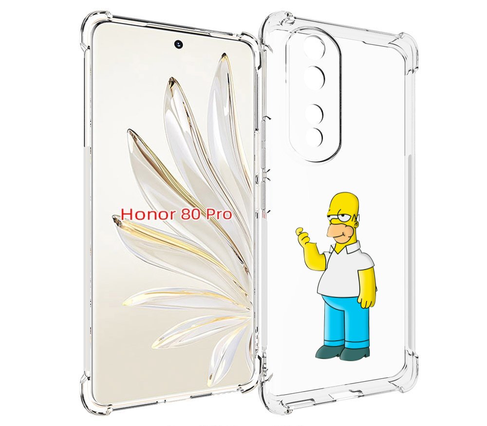 

Чехол MyPads гомер-симпсон для Honor 80 Pro, Прозрачный, Tocco