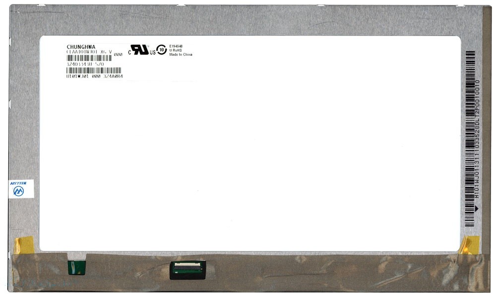 

Матрица ОЕМ совместимая с p/n: CLAA101WJ01 XG, совместимая с p/n: CLAA101WJ01 XG