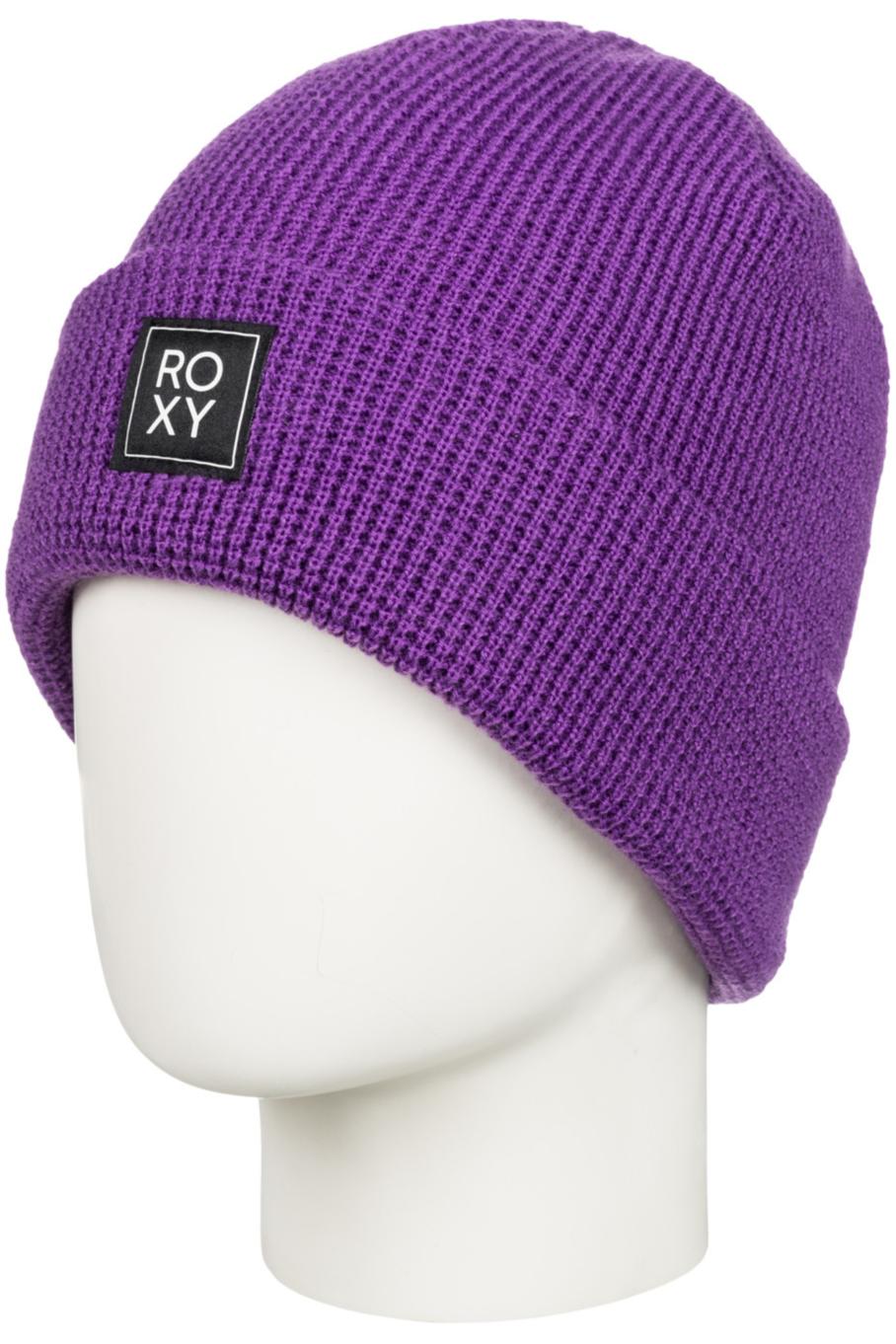 Шапка бини женская Roxy Harperbeanie Hdwr 2023 фиолетовая, one size