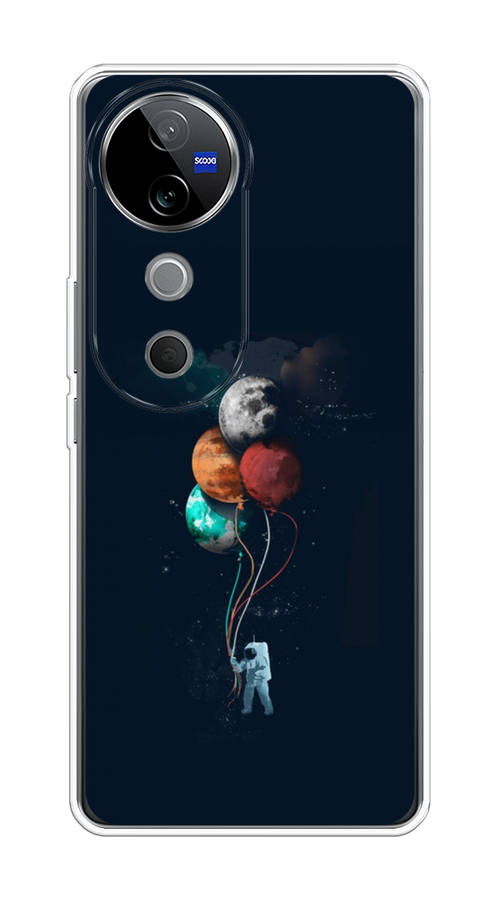 

Чехол на Vivo V40 "Космонавт с шариками", Разноцветный, 2611450-1