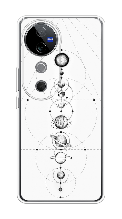 

Чехол на Vivo V40 "Парад планет", Серый, 2611450-1