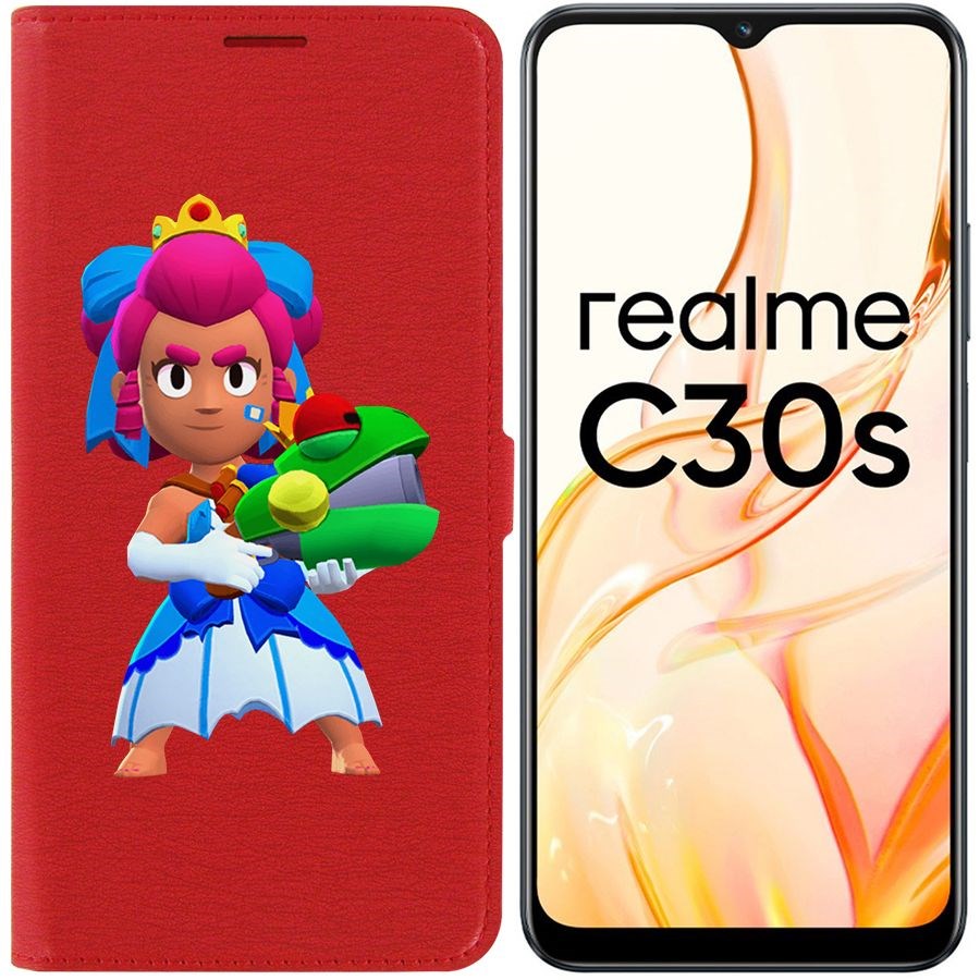 

Чехол-книжка Eco Book для Realme C30s Brawl Stars-Принцесса Шелли