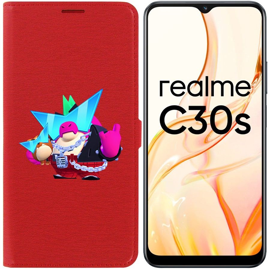 

Чехол-книжка Eco Book для Realme C30s Brawl Stars-Плохиш Базз