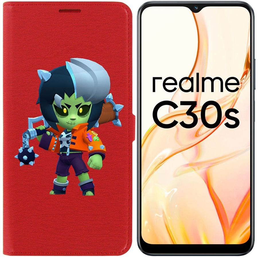 

Чехол-книжка Eco Book для Realme C30s Brawl Stars-ЗомБиби