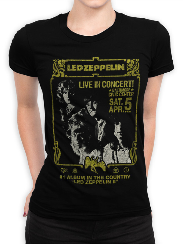 

Футболка женская Dream Shirts Led Zeppelin LED-576121-1 черная M, Черный, Led Zeppelin LED-576121-1