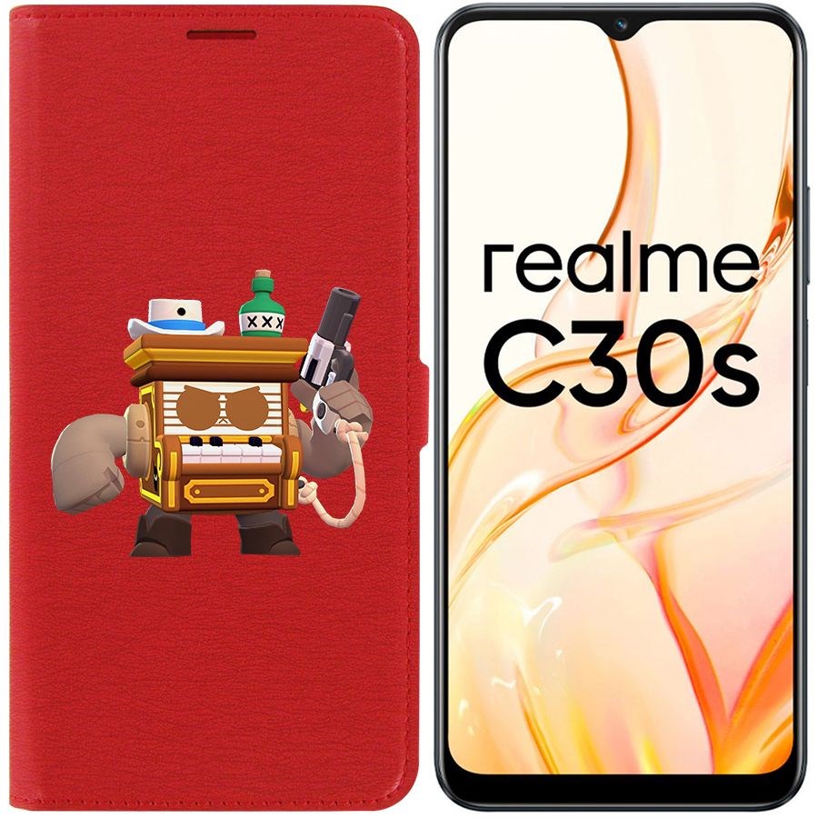 

Чехол-книжка Eco Book для Realme C30s Brawl Stars-8-Бит из салуна