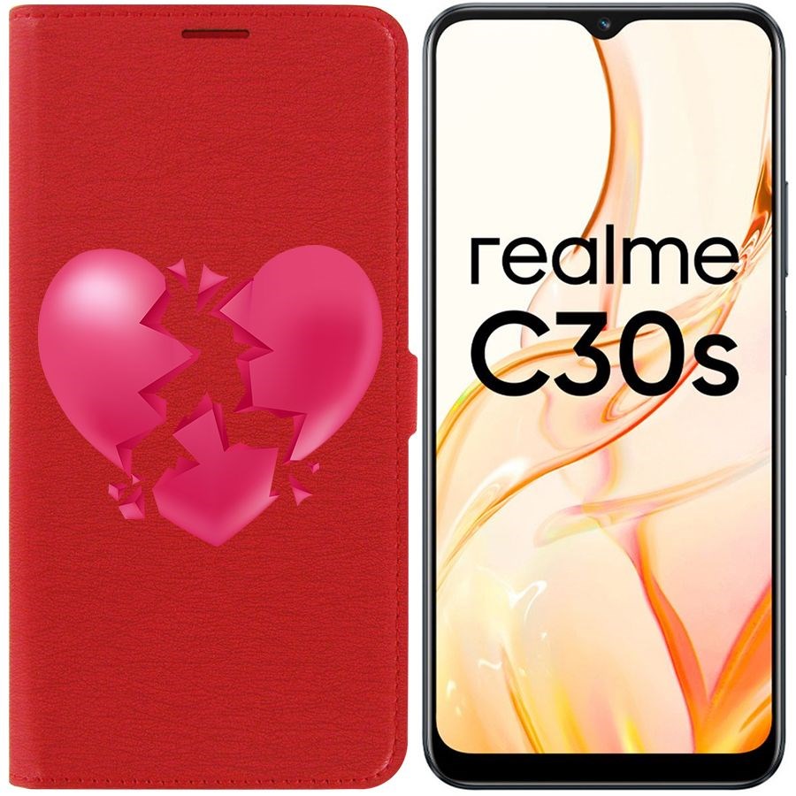 

Чехол-книжка Eco Book для Realme C30s Разбитое сердце