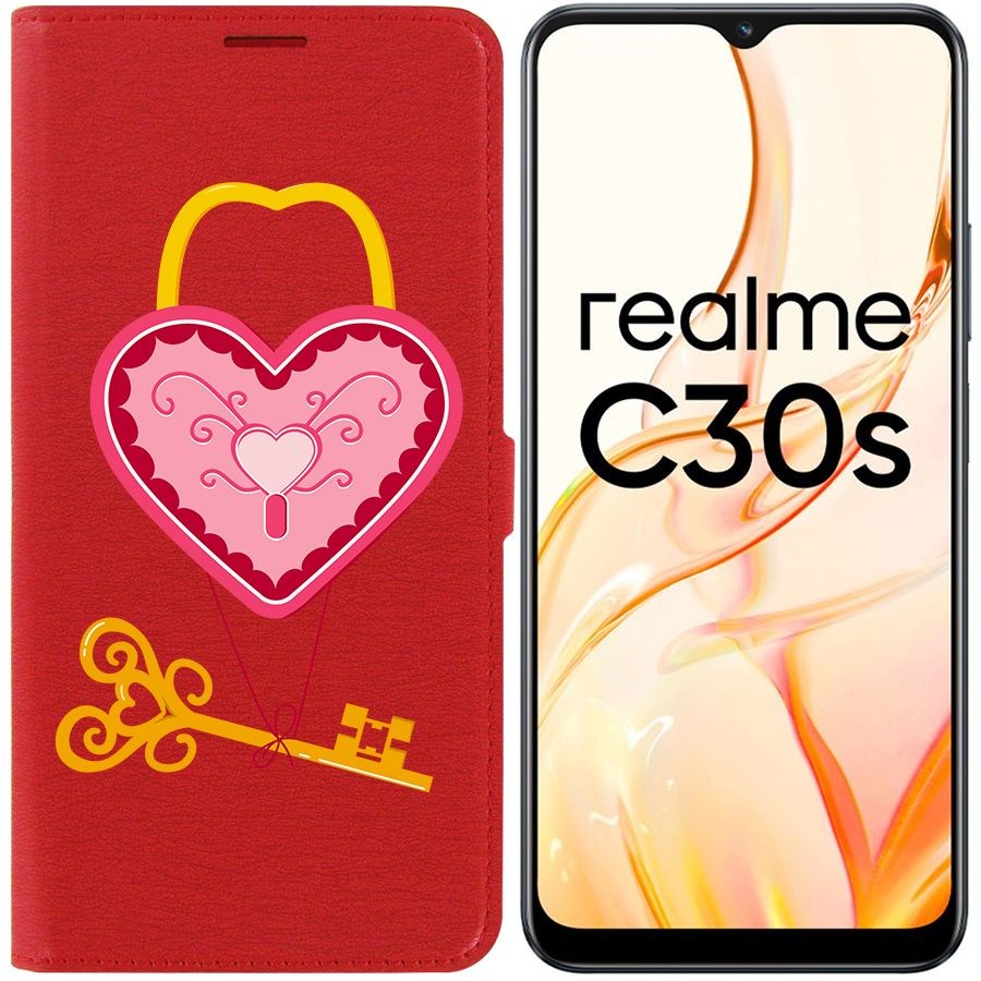 

Чехол-книжка Eco Book для Realme C30s Ключ от сердца