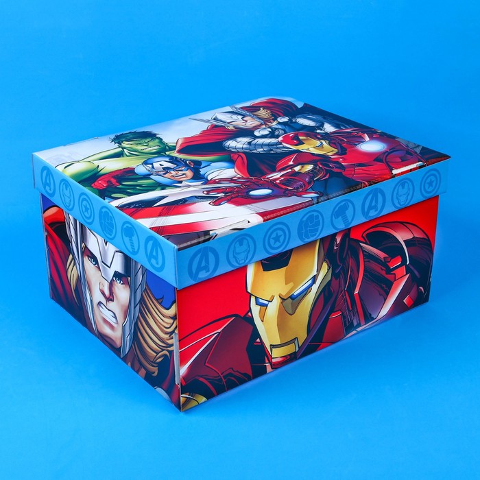 MARVEL Коробка подарочная складная с крышкой, 31х25,5х16, Мстители