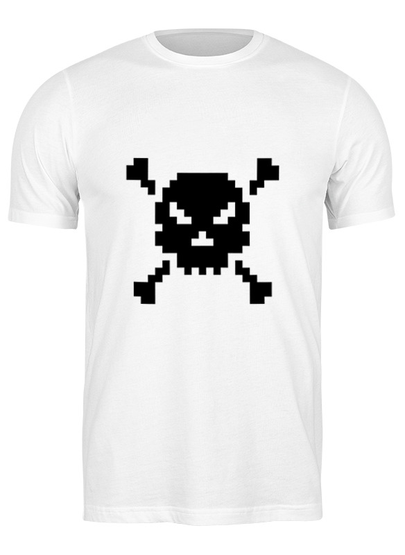 

Футболка мужская Printio Pixel art skull 663617 белая L, Белый, Pixel art skull 663617