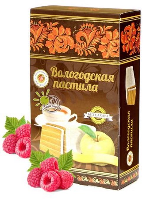 

Вологодская пастила без сахара со стевией с малиной, 230г