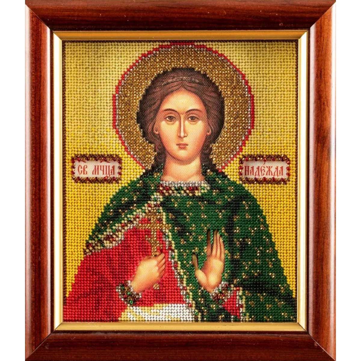 

Вышивка бисером Кроше Св. Надежда12х14,5 см