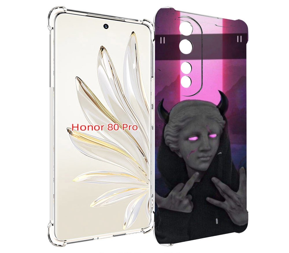 

Чехол MyPads глитч-статуя для Honor 80 Pro, Прозрачный, Tocco