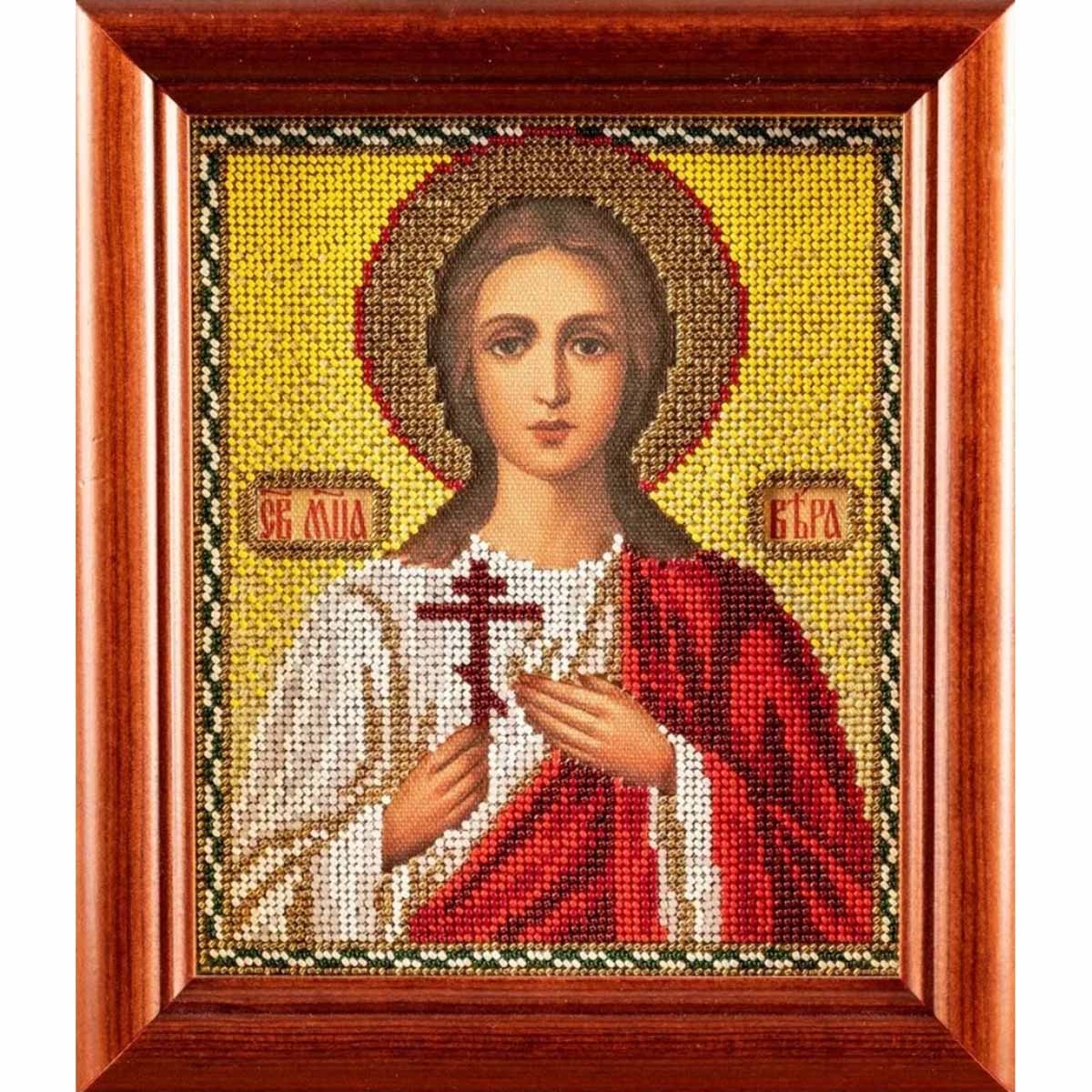 

Вышивка бисером Кроше Св. Вера12х14,5 см