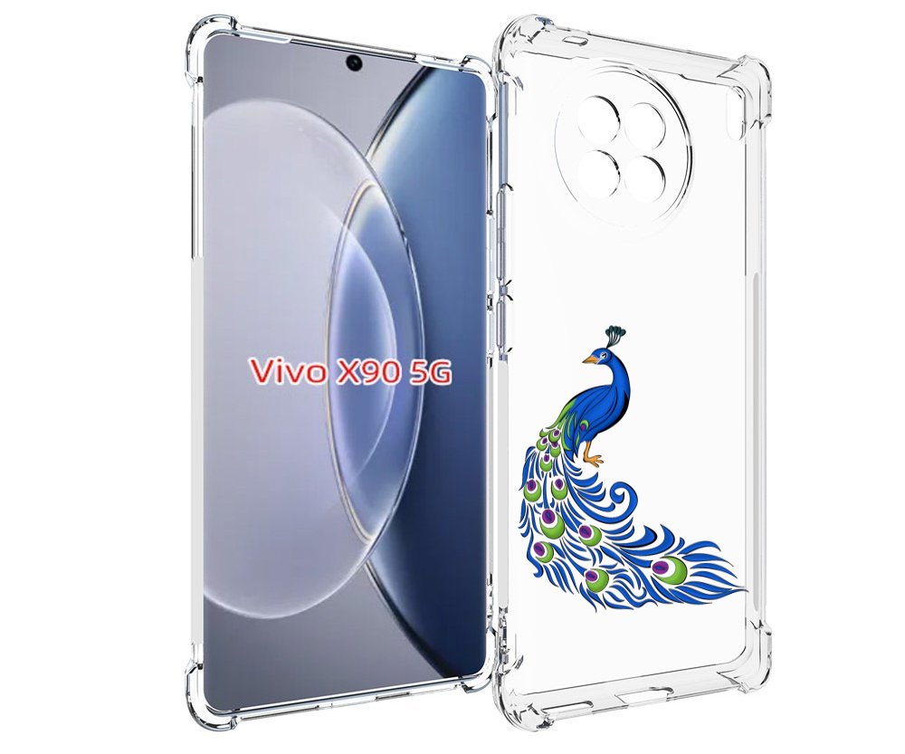Чехол MyPads жарптица-голубая для Vivo X90