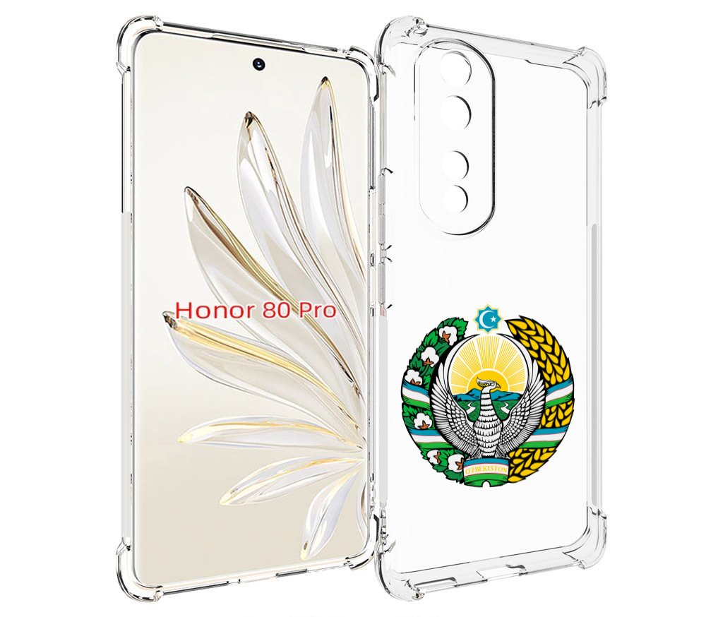 

Чехол MyPads герб-узбекистана для Honor 80 Pro, Прозрачный, Tocco