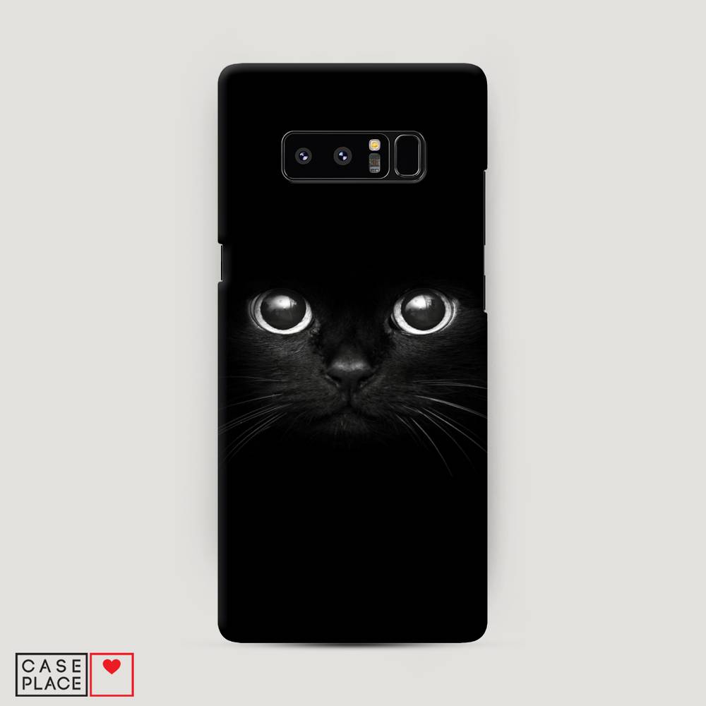 фото Чехол awog "взгляд черной кошки" для samsung galaxy note 8