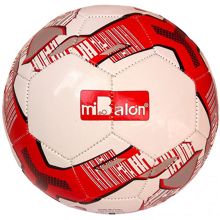 Мяч футбольный MIBALON 5, 3-слоя PVC 1. 6, 280 гр., красный,белый