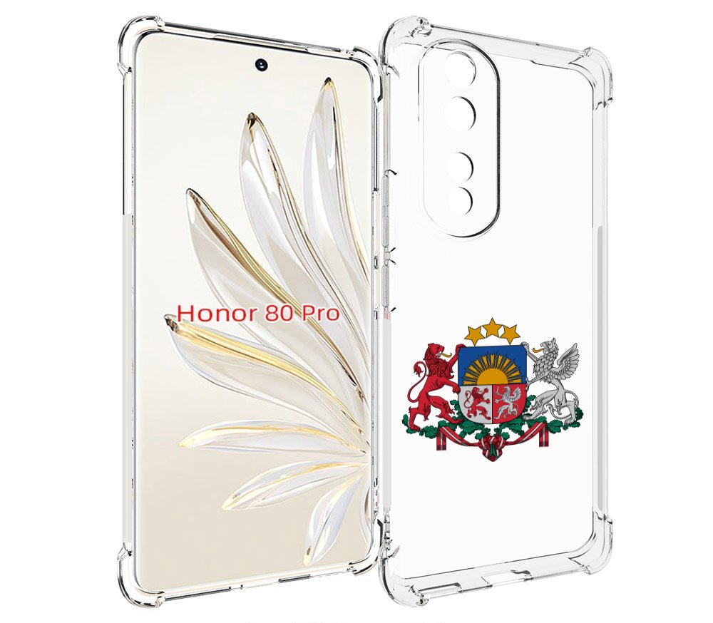 

Чехол MyPads герб-латвии для Honor 80 Pro, Прозрачный, Tocco