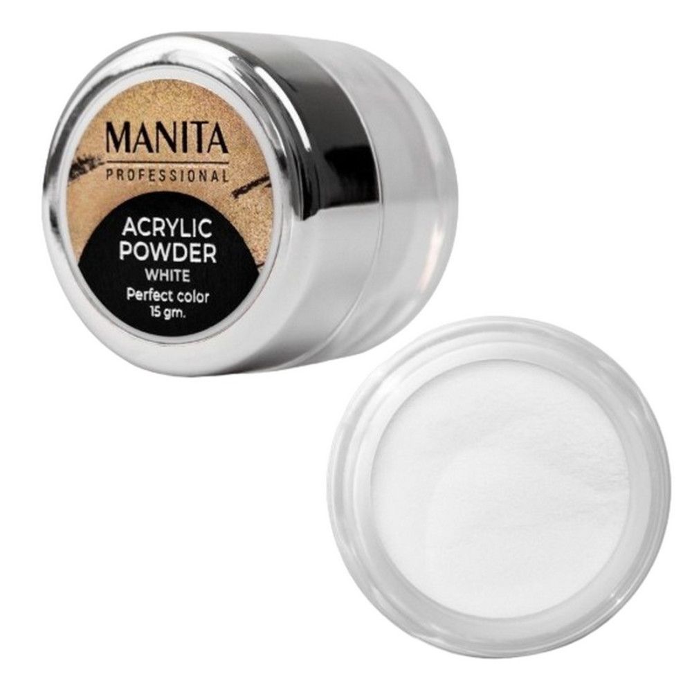 Акриловая пудра Manita Professional мелкодисперсная White 15 г акриловая пудра elpaza acrylic powder white 50gm