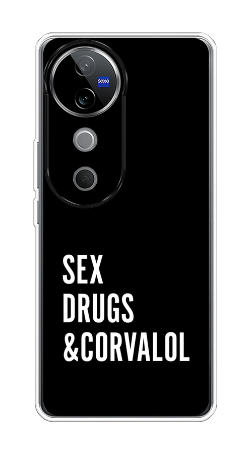 

Чехол на Vivo V40 "Corvalol", Черный;серый;белый, 2611450-1