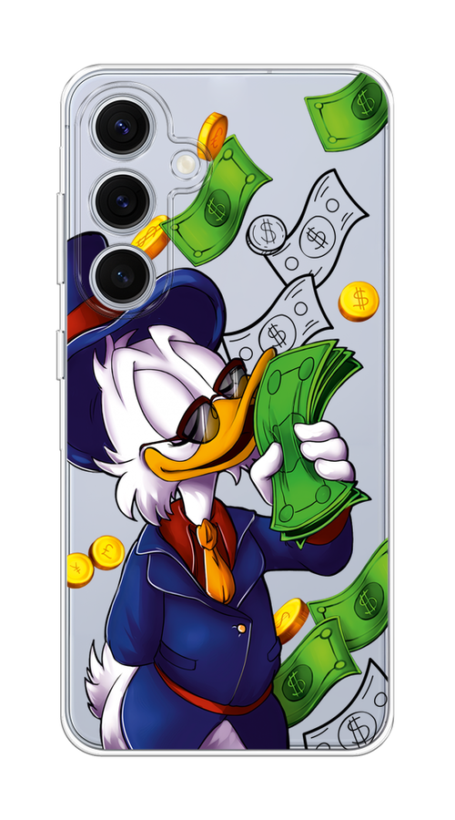 

Чехол на Samsung Galaxy S24 FE 5G "Scrooge McDuck with Money", Синий;зеленый;белый, 2109950-1