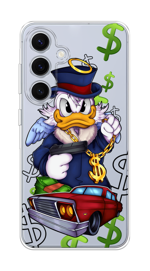 

Чехол на Samsung Galaxy S24 FE 5G "Scrooge McDuck with a Gold Chain", Красный;синий;белый, 2109950-1