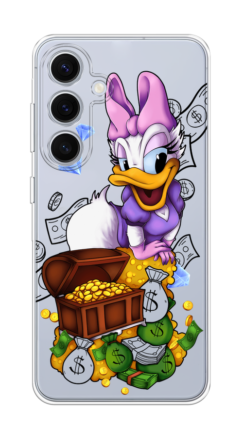 

Чехол на Samsung Galaxy S24 FE 5G "Rich Daisy Duck", Коричневый;белый;фиолетовый, 2109950-1