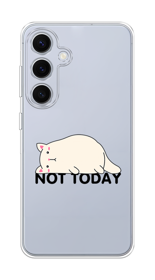 

Чехол на Samsung Galaxy S24 FE 5G "Cat not today", Белый;розовый;черный, 2109950-1
