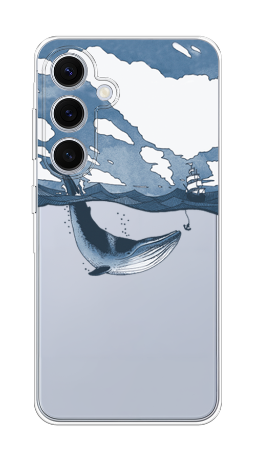 

Чехол на Samsung Galaxy S24 FE 5G "Большой кит", Синий, 2109950-1