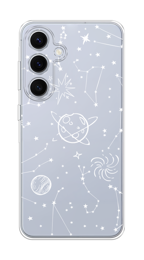 

Чехол на Samsung Galaxy S24 FE 5G "Планеты в космосе", Белый, 2109950-1
