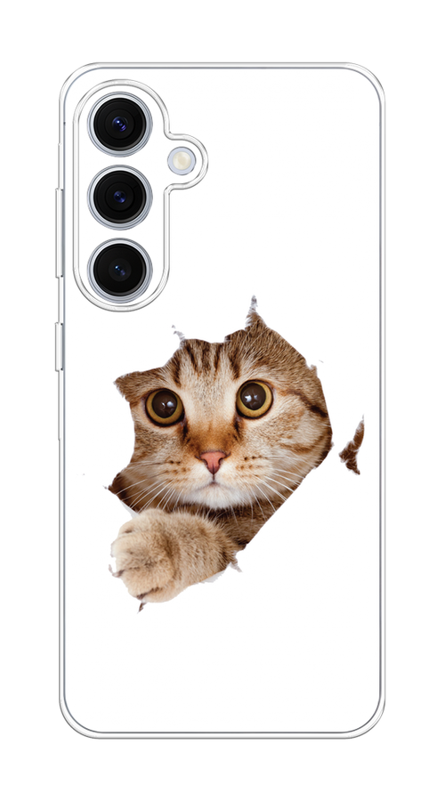 

Чехол на Samsung Galaxy S24 FE 5G "Кот и бумага", Белый;коричневый, 2109950-1