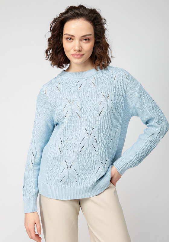 

Джемпер женский Vivawool 311577 голубой 54 RU, 311577