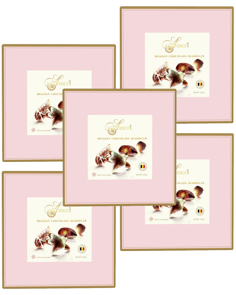 Шоколадные конфеты Ameri с начинкой пралине (розовая) 250 гр. - 5 шт