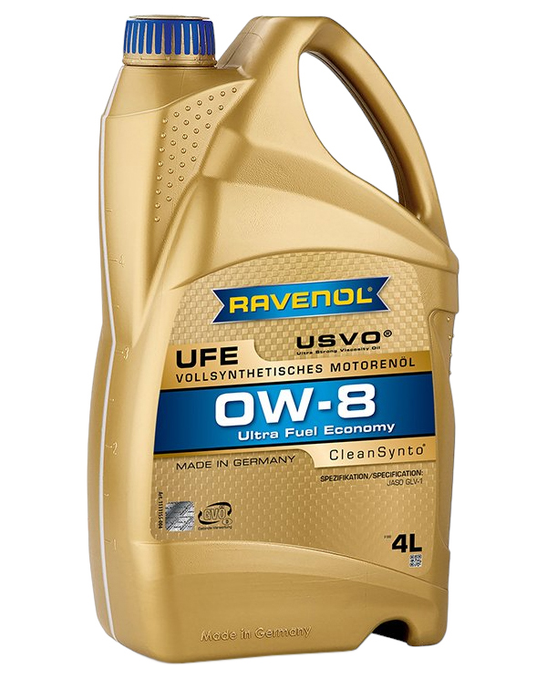 

Моторное Масло Ravenol Ufe Ultra Fuel Economy Sae 0W-8 (4Л)