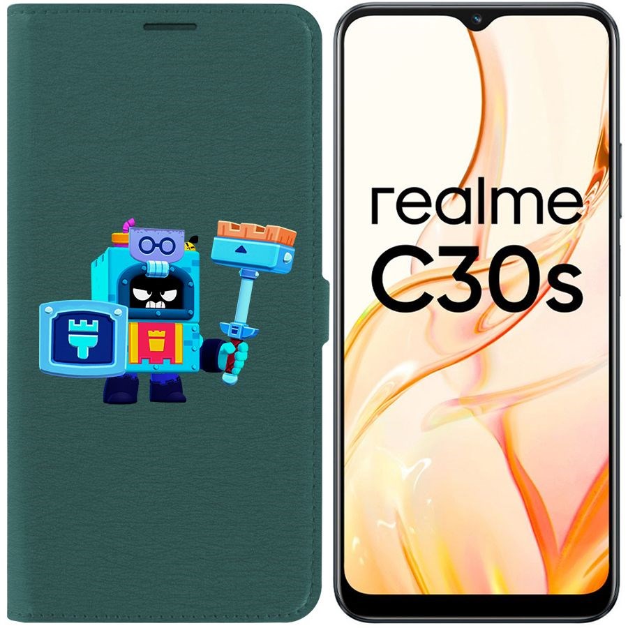 

Чехол-книжка Eco Book для Realme C30s Brawl Stars-Эш