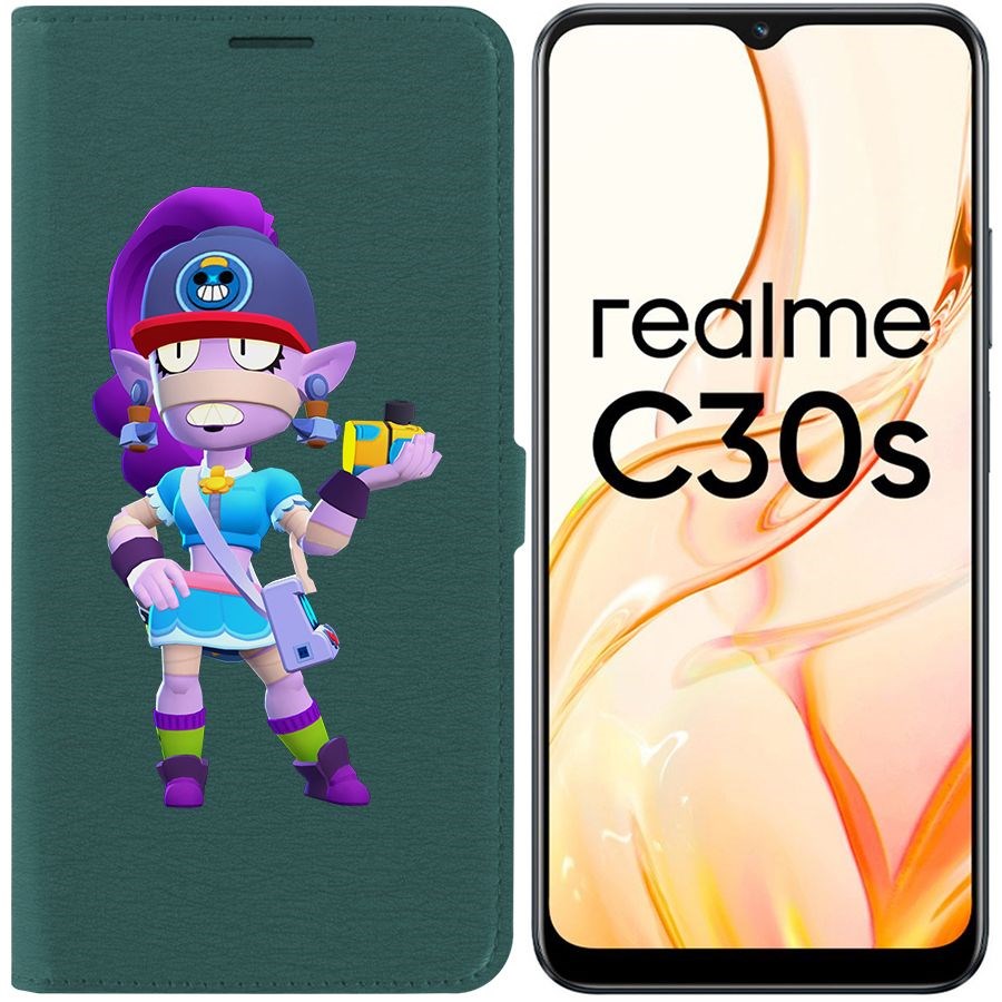 

Чехол-книжка Eco Book для Realme C30s Brawl Stars-Суперфанатка Эмз