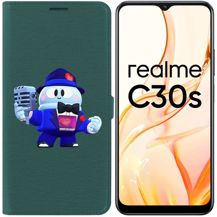 

Чехол-книжка Eco Book для Realme C30s Brawl Stars-Стильный Лу