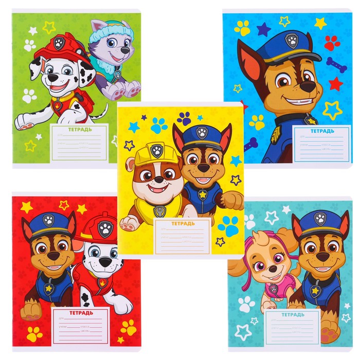 Paw Patrol Комплект тетрадей из 10 шт Щенячий патруль 12 листов в линейку обл мел карт 163₽