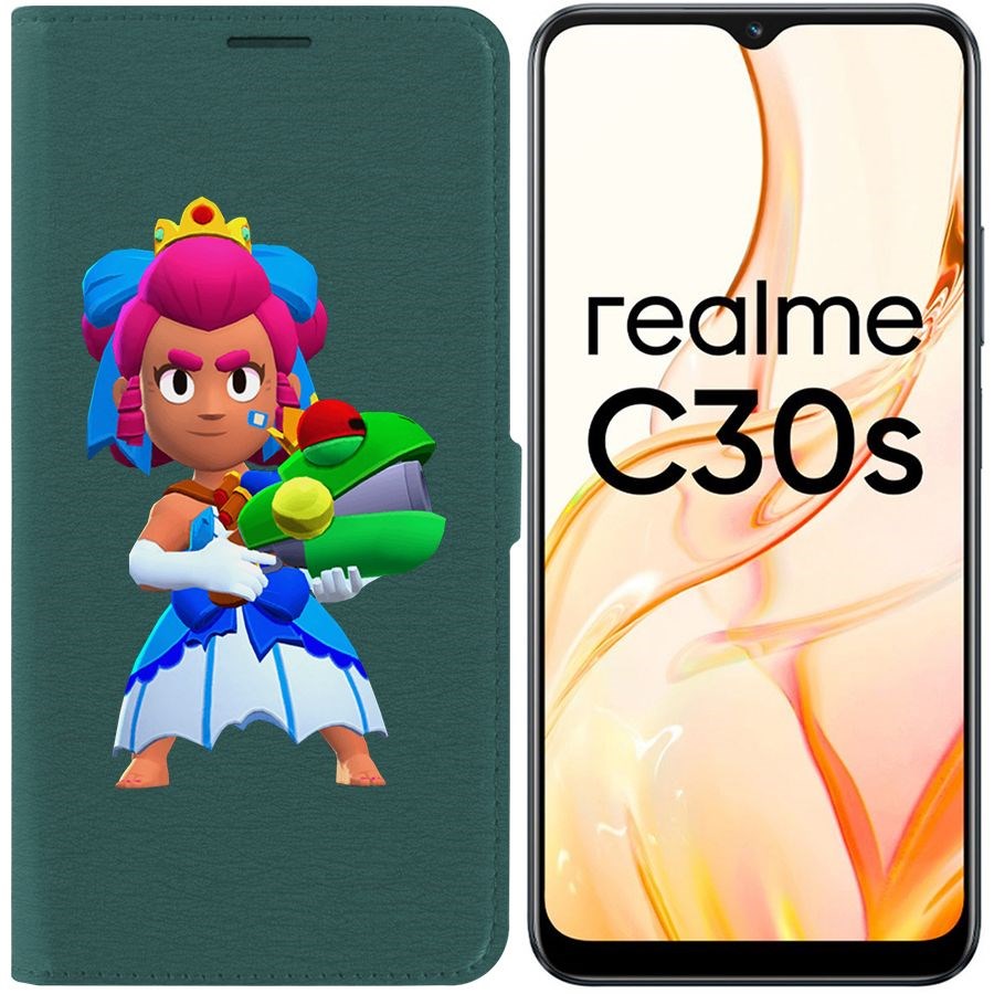 

Чехол-книжка Eco Book для Realme C30s Brawl Stars-Принцесса Шелли