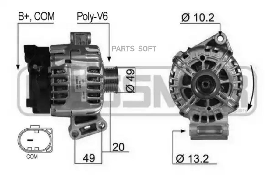 

Генератор ERA для Ford Focus III, Focus III Turnier, Mondeo IV 2007-2019 210430